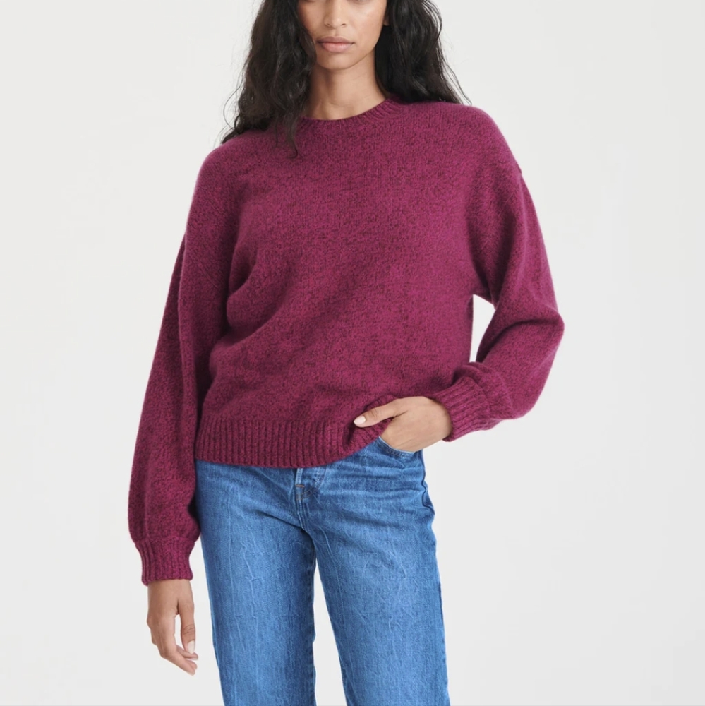 Naadam Marled Reclaimed Cashmere Crewneck Sweater